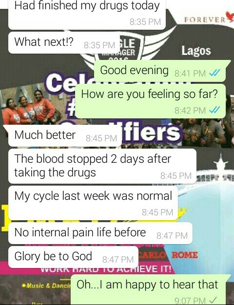 FIBROID TESTIMONY AFTER USING DR BABS FIBROID